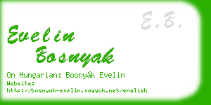 evelin bosnyak business card